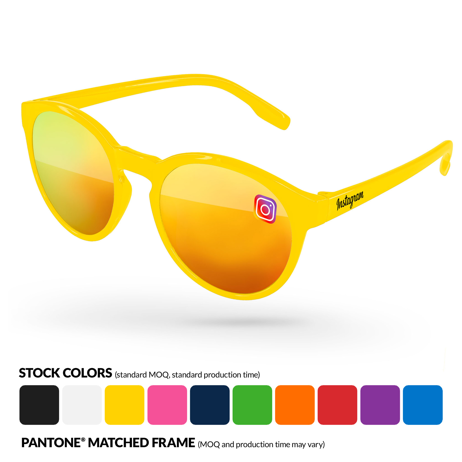 Vicky Mirror Sunglasses w/ Full Color Lens Imprint & 1 Color Temple Imprint 7