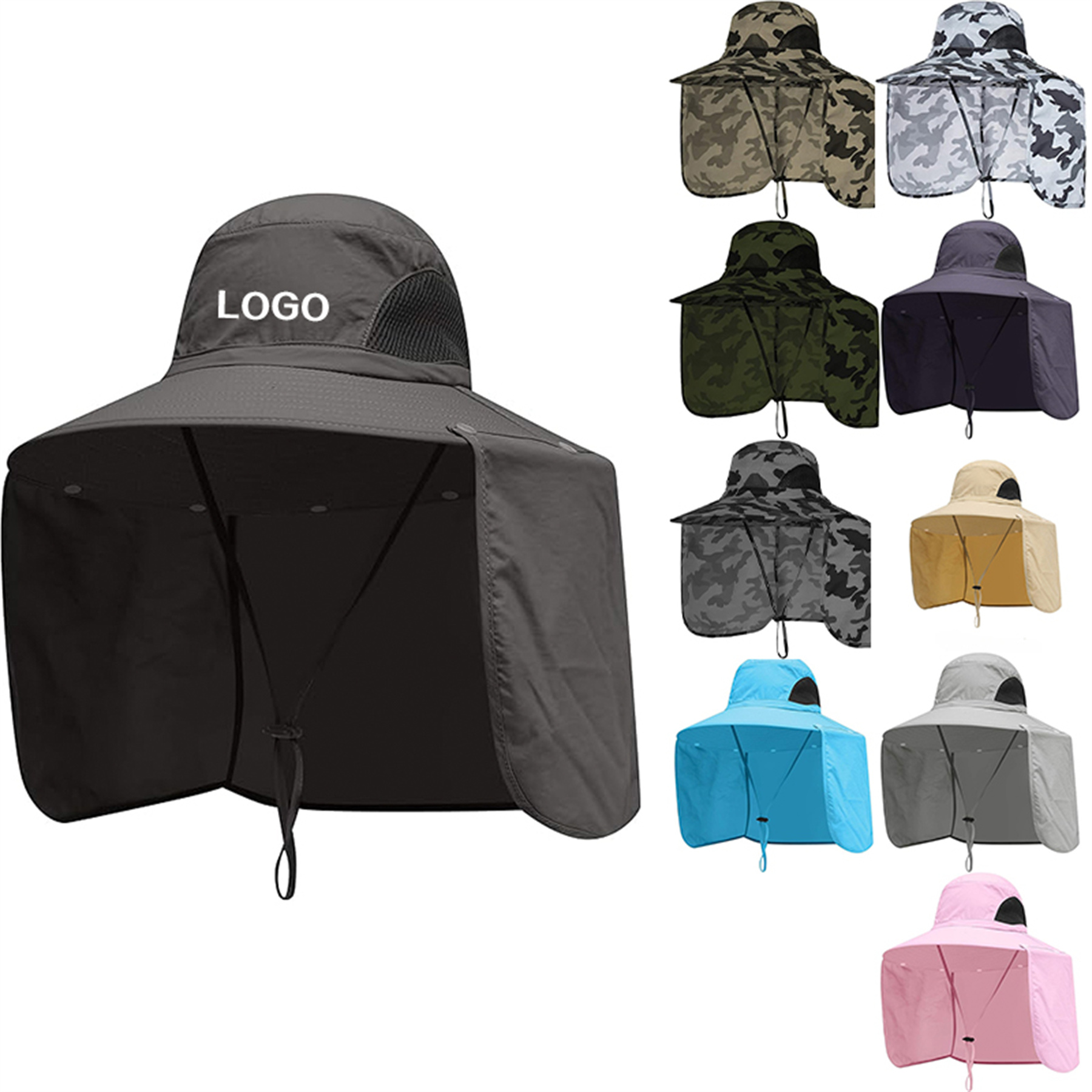 Sun Protection Fishing Cap with Neck Flap 2