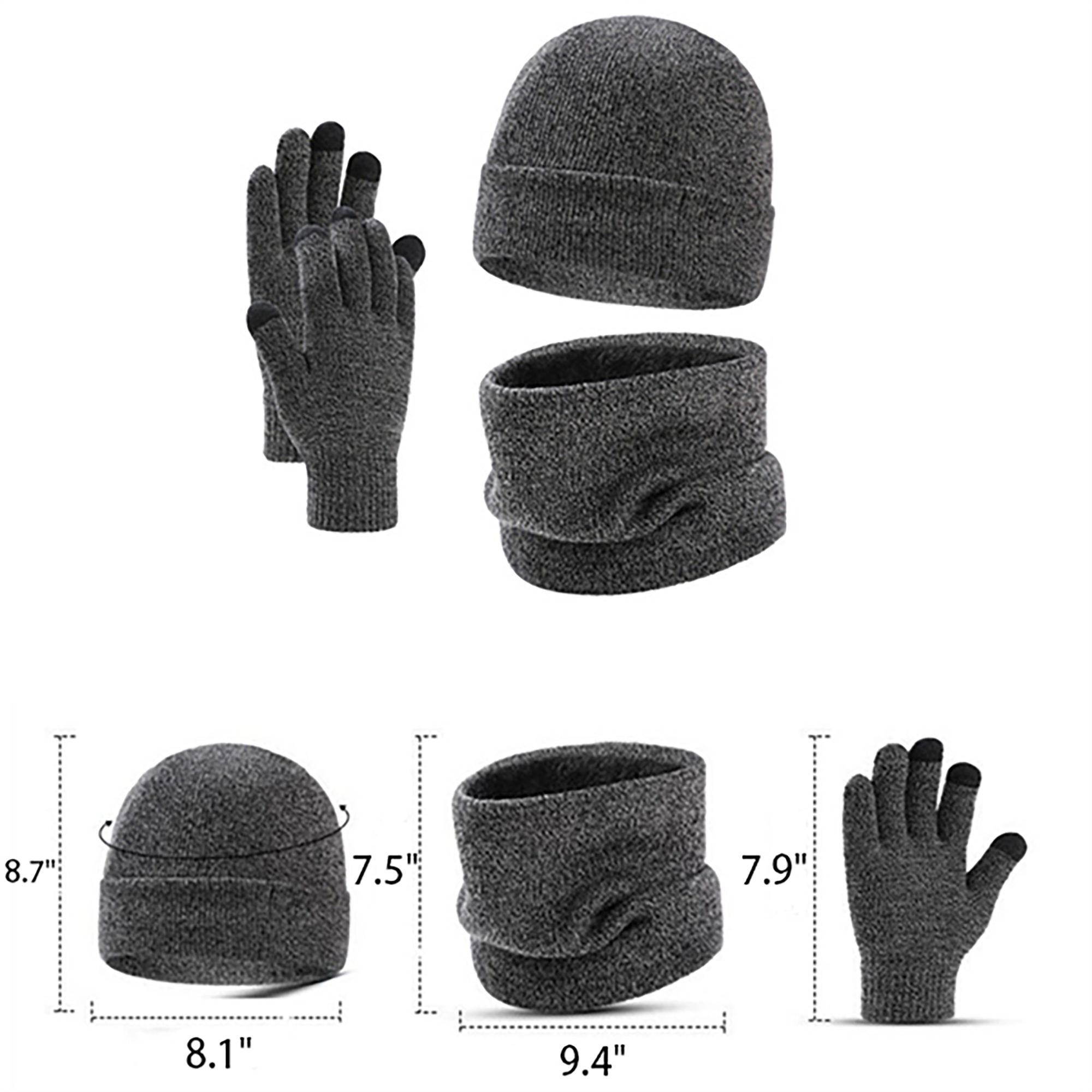 Triple-Piece Winter Accessory Set 4
