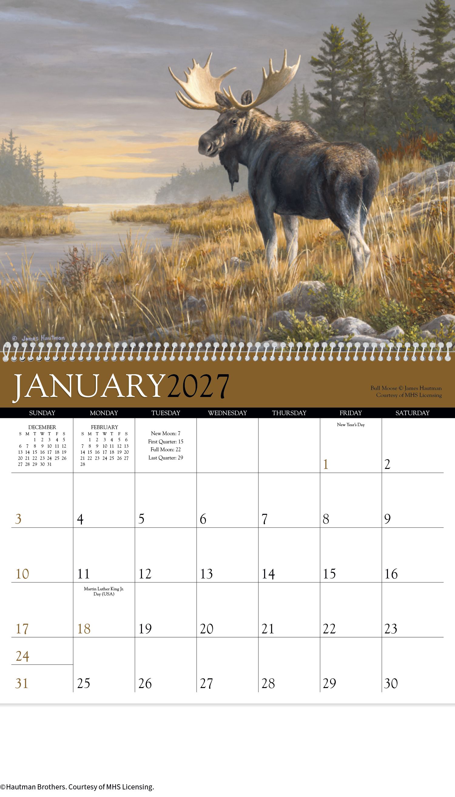 Triumph® Calendars Wildlife Art by the Hautman Brothers Calendar 72