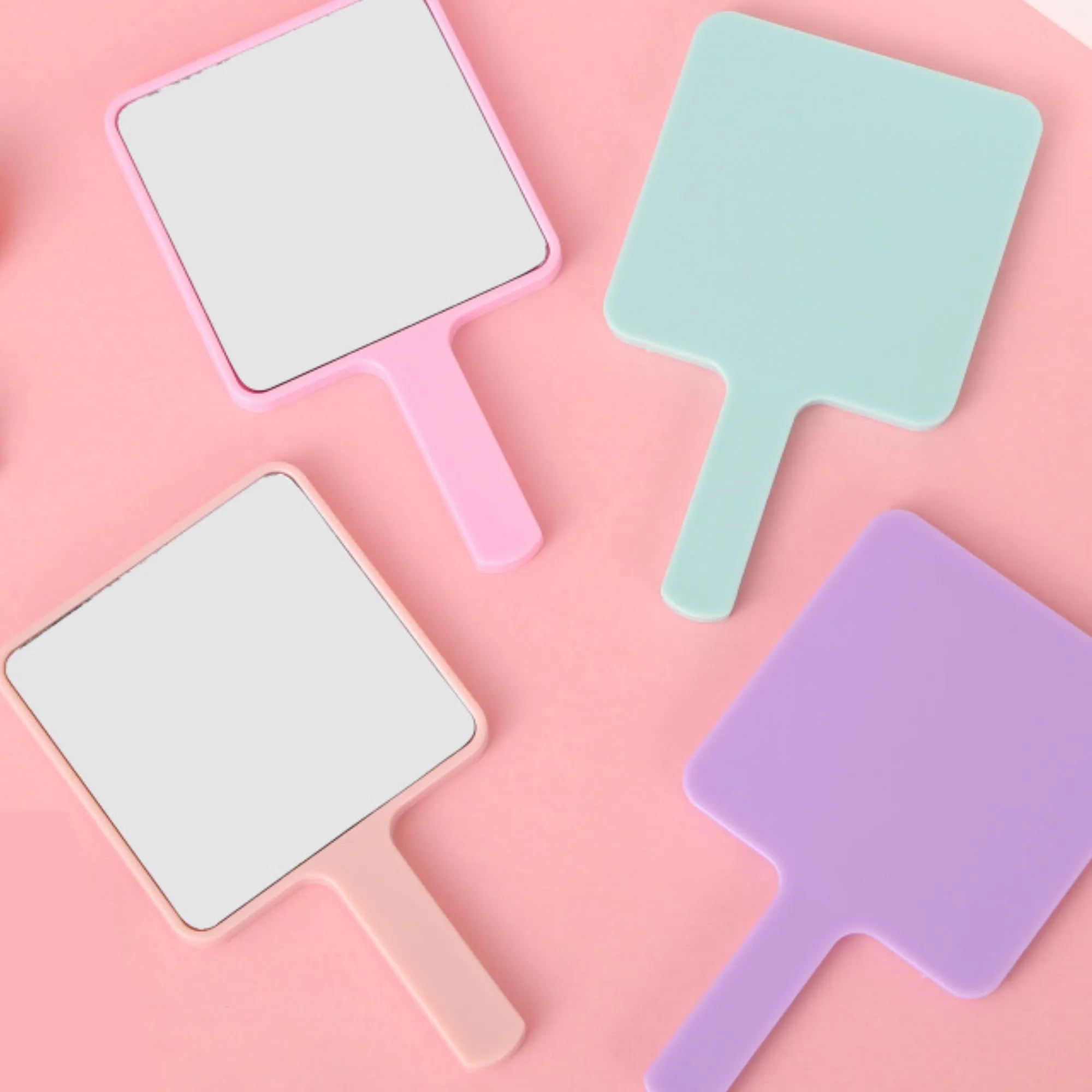 Portable Mini Makeup Mirror With Handled 5