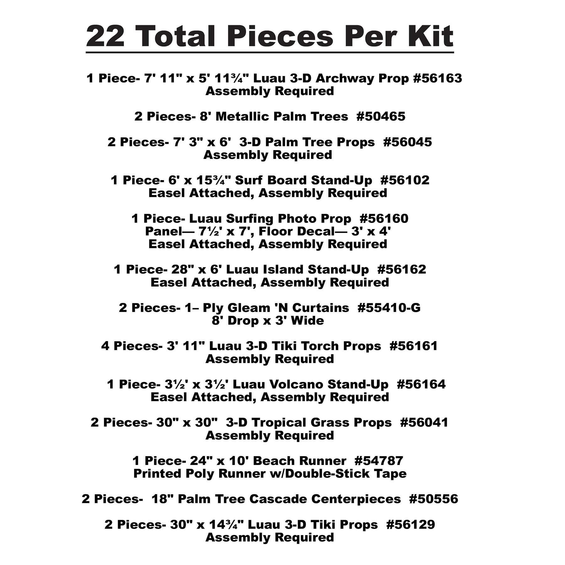 Luau Prom Kit 3