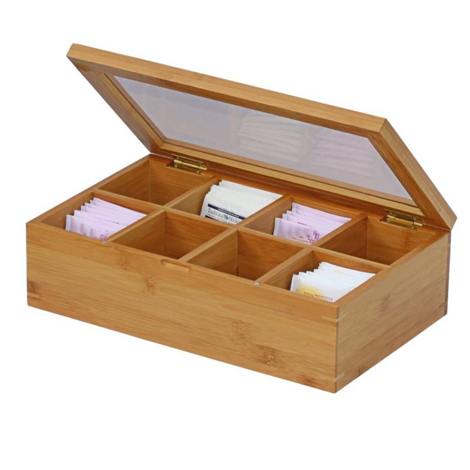 8 comp wooden tea box 5