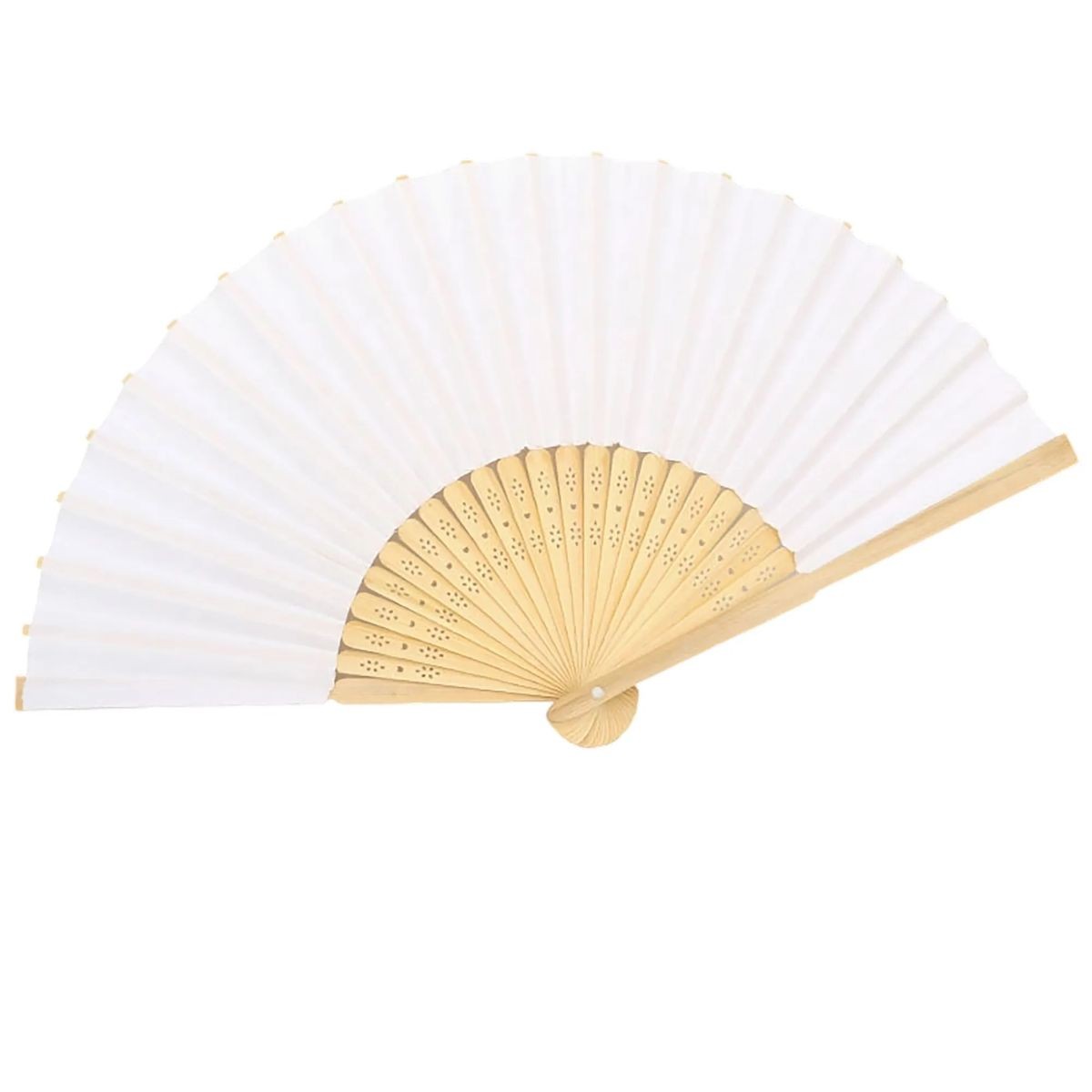 14.96 Inch Paper Fan with Bamboo Frame Lightweight Design 19