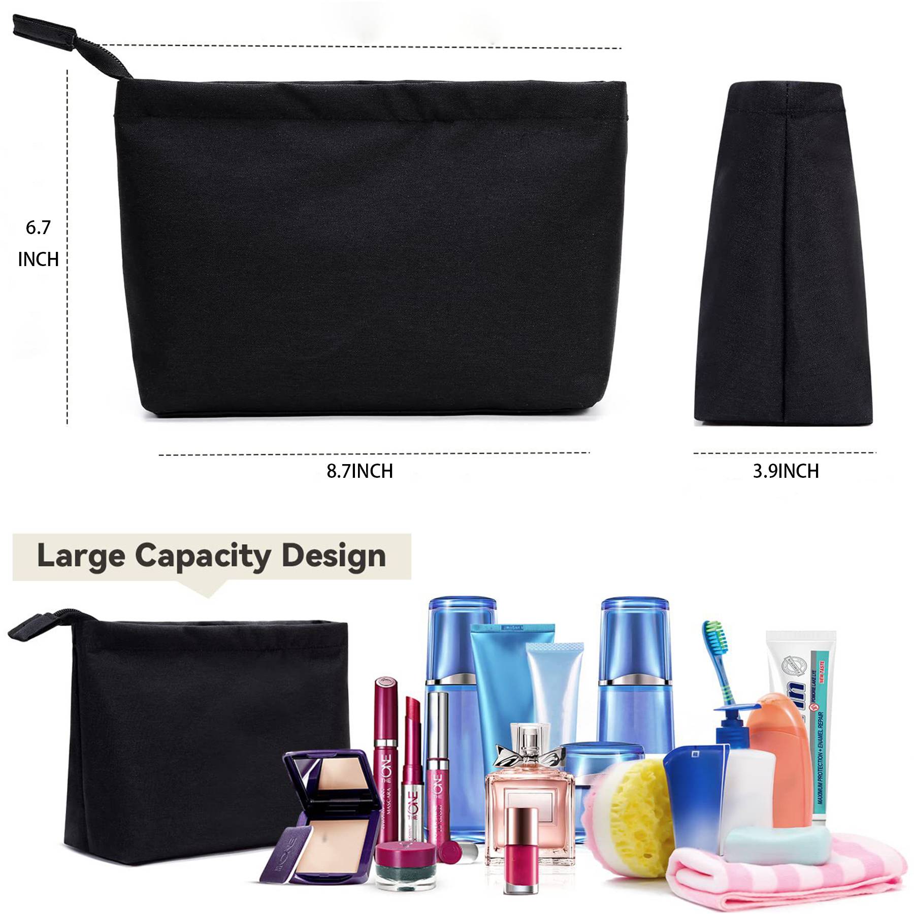 Oxford Large Water-resistant Travel Shaving Bag 11