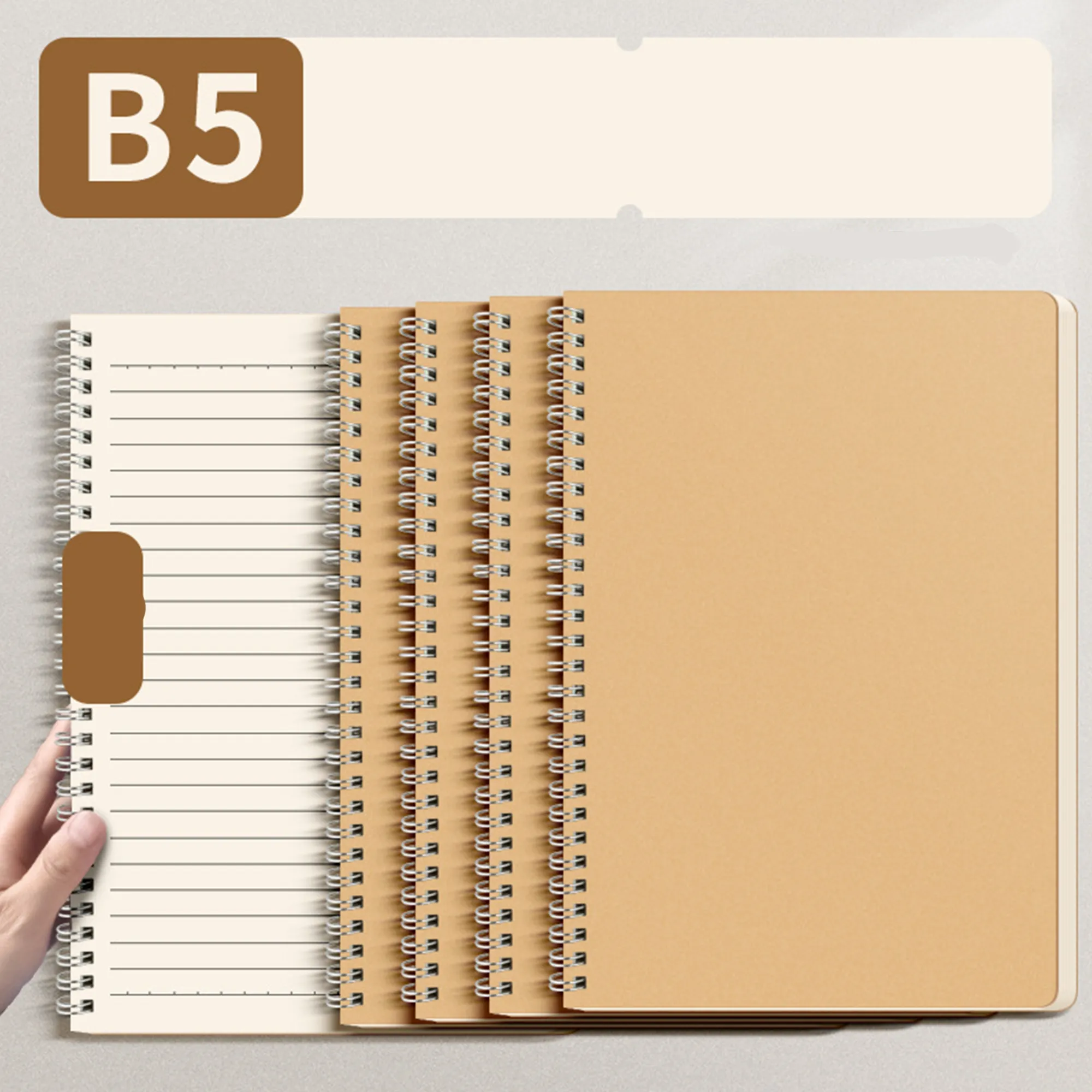Kraft Paper Coil Notebook with Logo Printed for Students 2