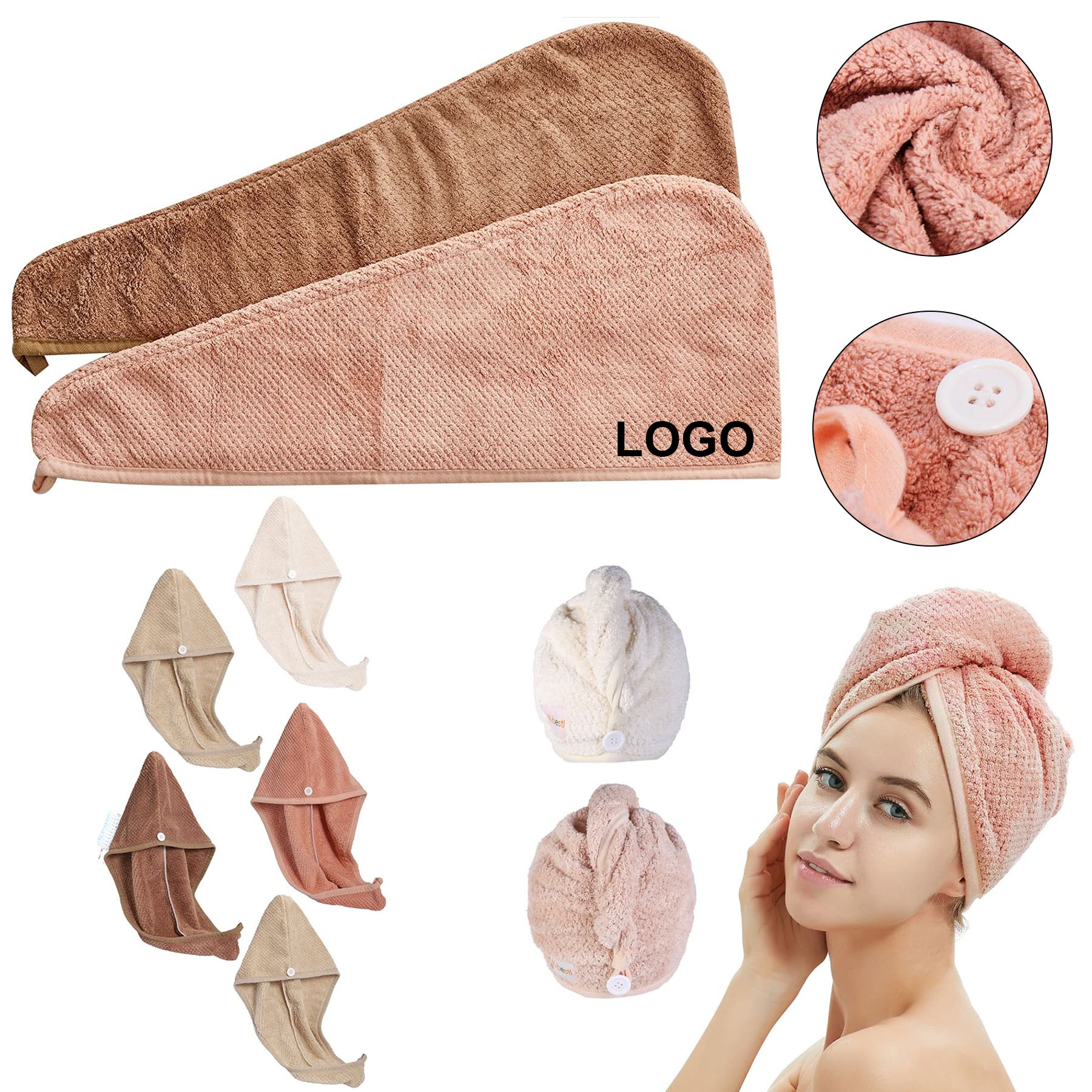 Ultra Soft Hair Towel Wrap 1