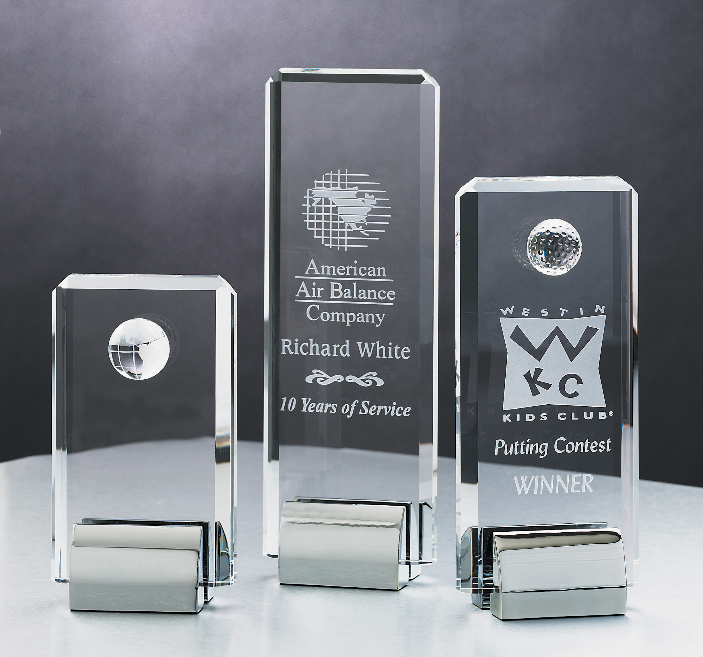 Crystal Beveled Tower Award (3"x8") 1
