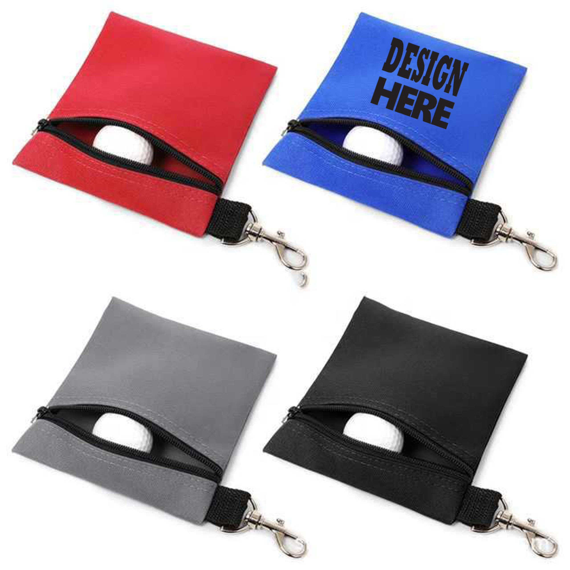 Golf Tee Bag With Clip Accessory Pouch 2