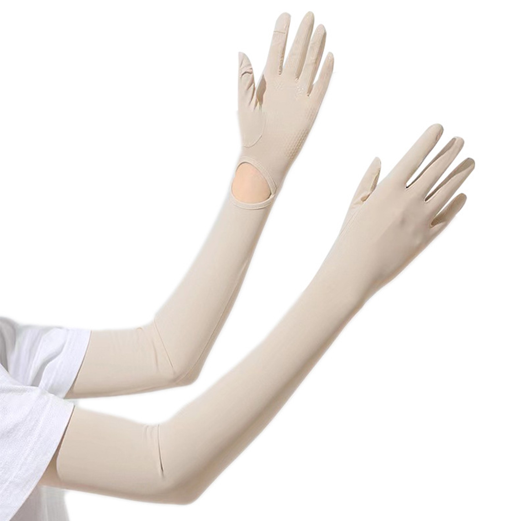 Women Sun Protection Arm Sleeve With Tumb Hole 6