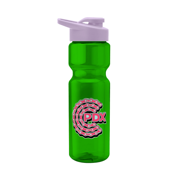 Blazer 28oz Transparent Bike Bottle w/Drink-thru Lid 308