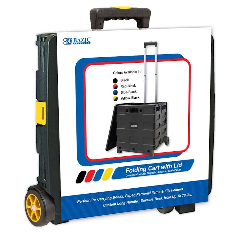Folding Carts on Wheels - Yellow Lid Cover 16" 2