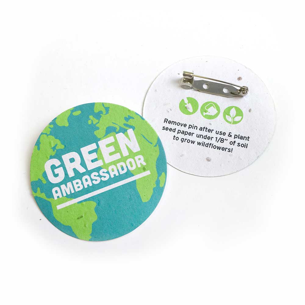 Double-Sided 2" Circle Seed Paper Button Badges 5