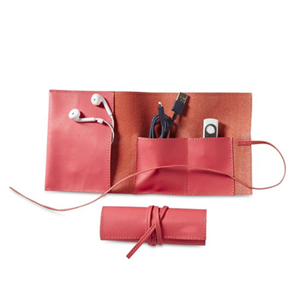 PU Leather Organizer Cable Roll Bag 2