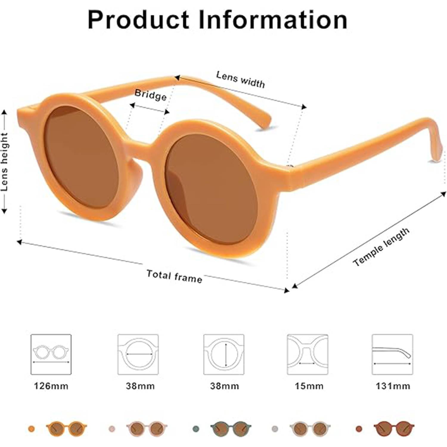 Retro Round Frame UV Protection Sunglasses for Kids 3