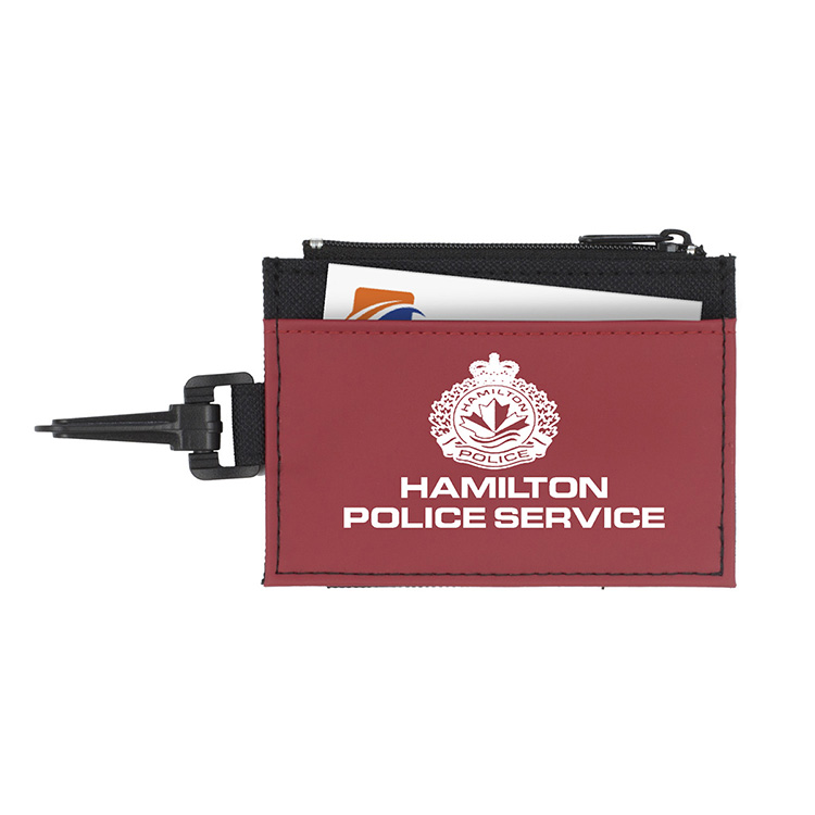 "The Regent" ID Holder with Zipper Wallet and Plastic Carabiner 11