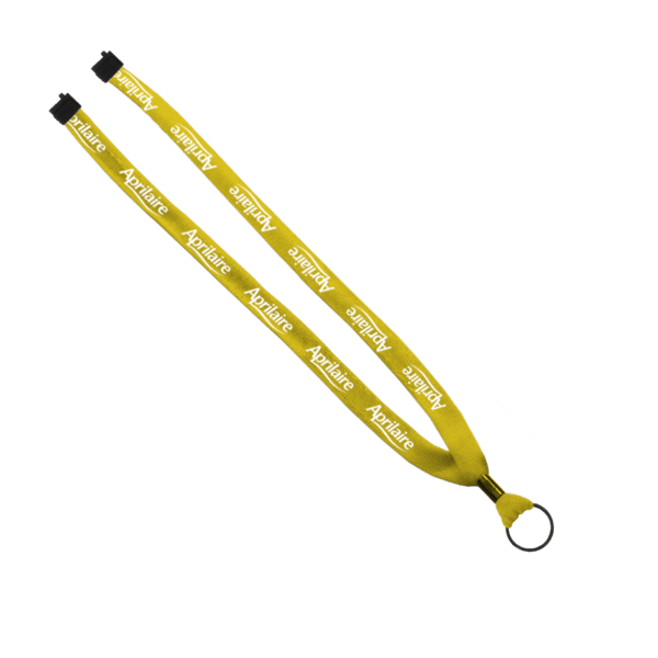 5/8" Polyester Shoelace Lanyard with Metal Crimp & Split-Ring 15