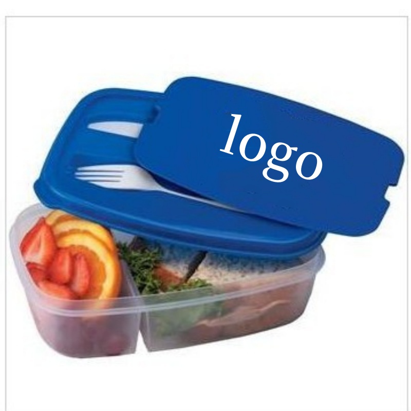 2-Section Food Container with Utensils 3