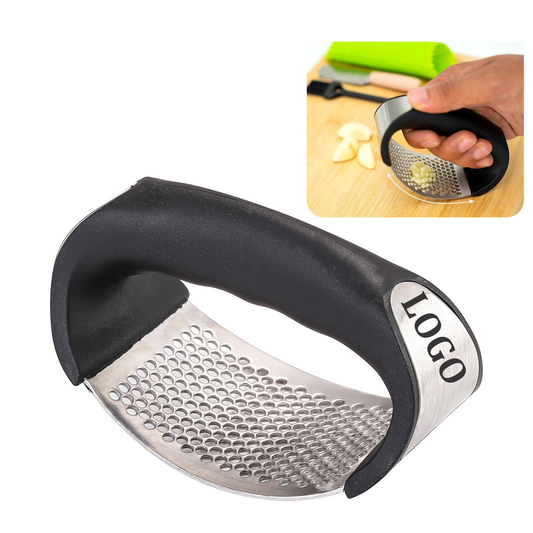Garlic Press Rocker Heavy Duty Stainless Steel 1