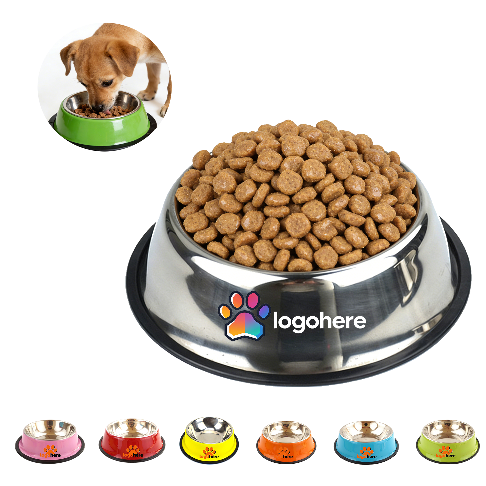 MOQ 20 Heavy-Duty Stainless Steel Pet Bowl 2