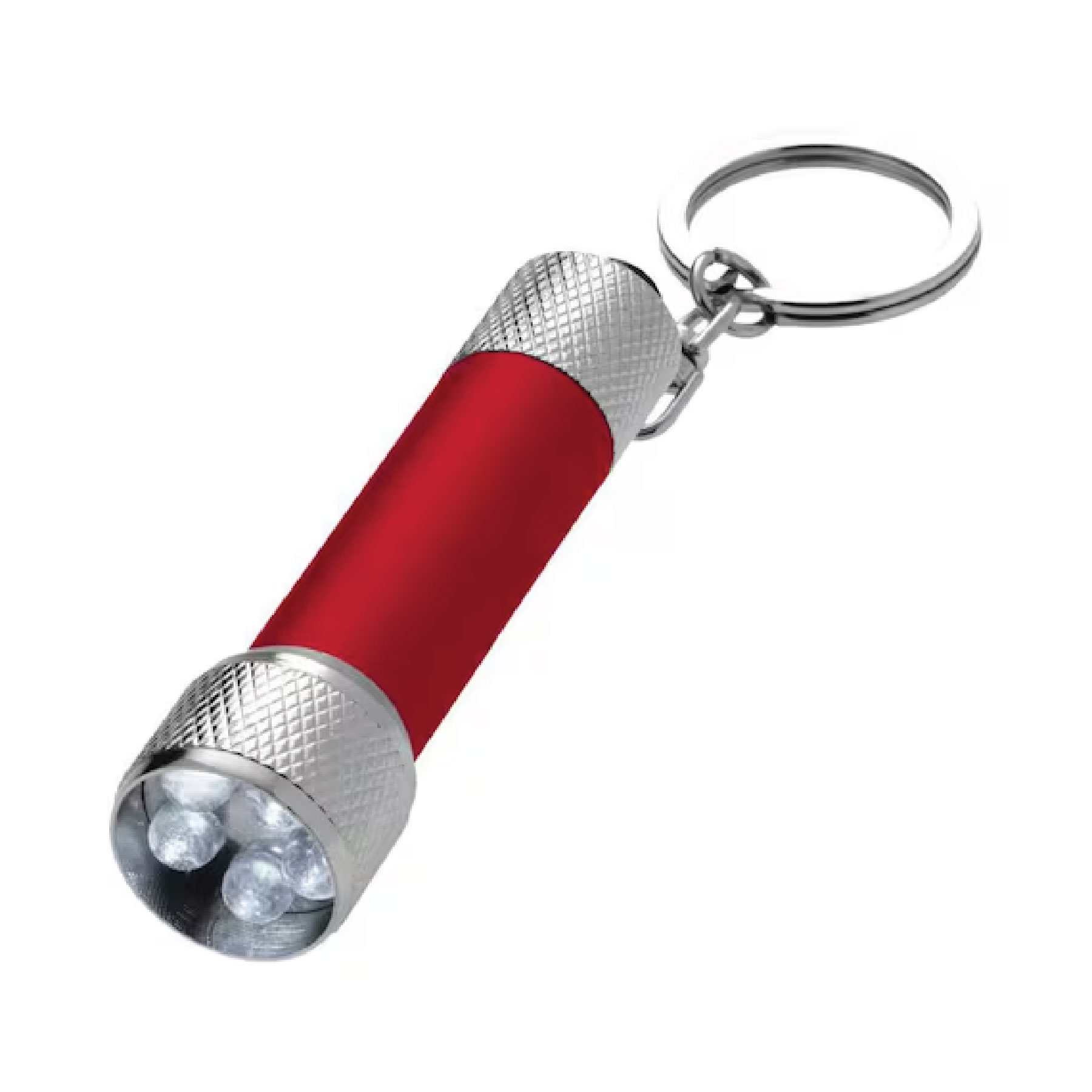 2 3/4" Red 5-LED Flashlight with Keychain 2