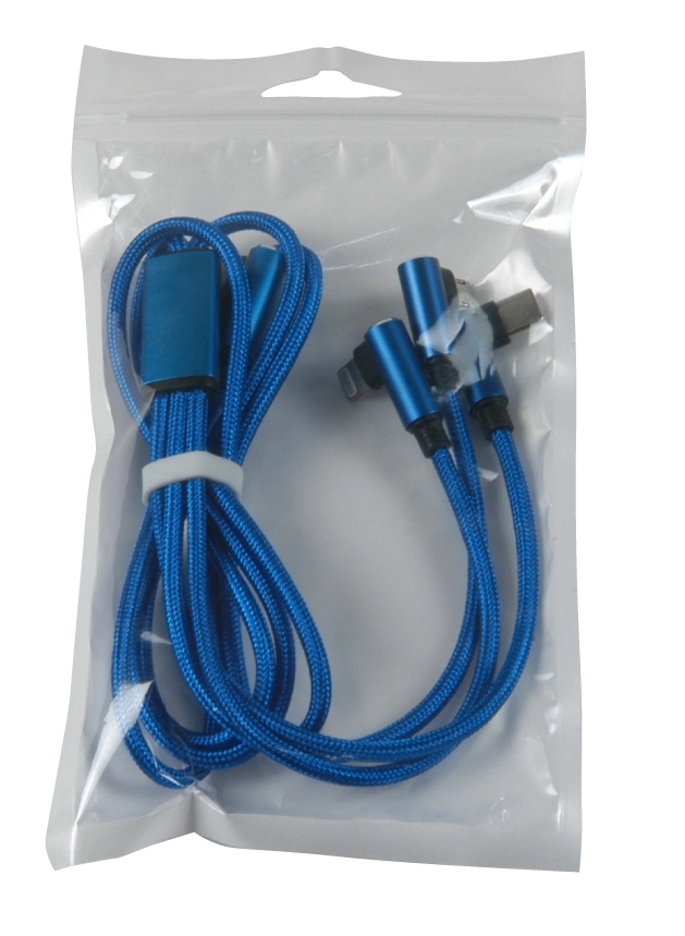 4 Ft. Right Angle 3 in 1 Charging Cable 3