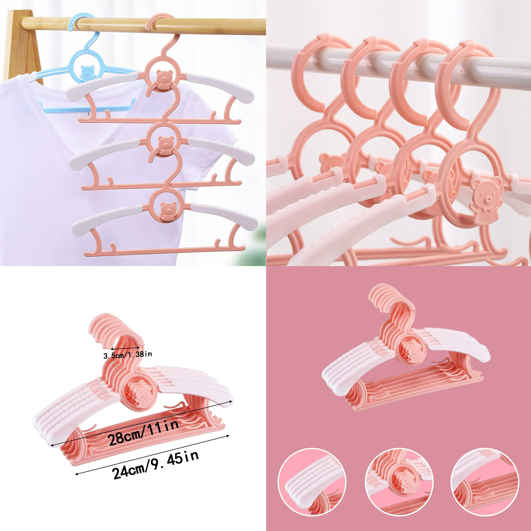 5 Pieces Plastic Nursery Baby Hangers 3