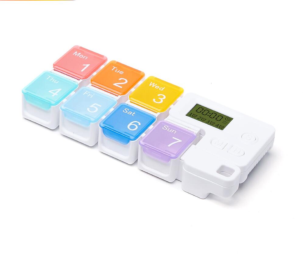 7 Day Am Pm Pill Organizer With Reminder Alarm 2