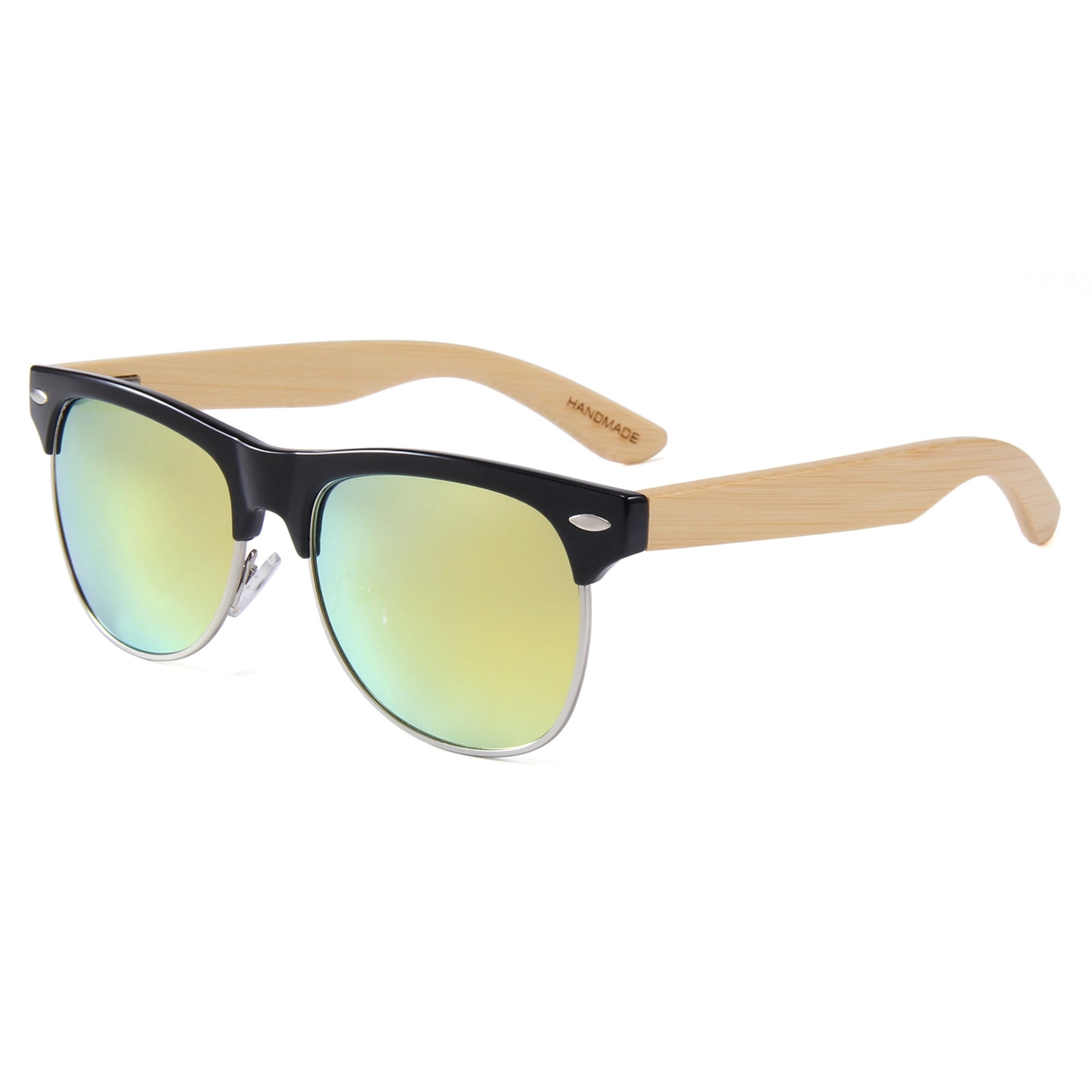Half Frame Wooden Polarized Sunglasses 11