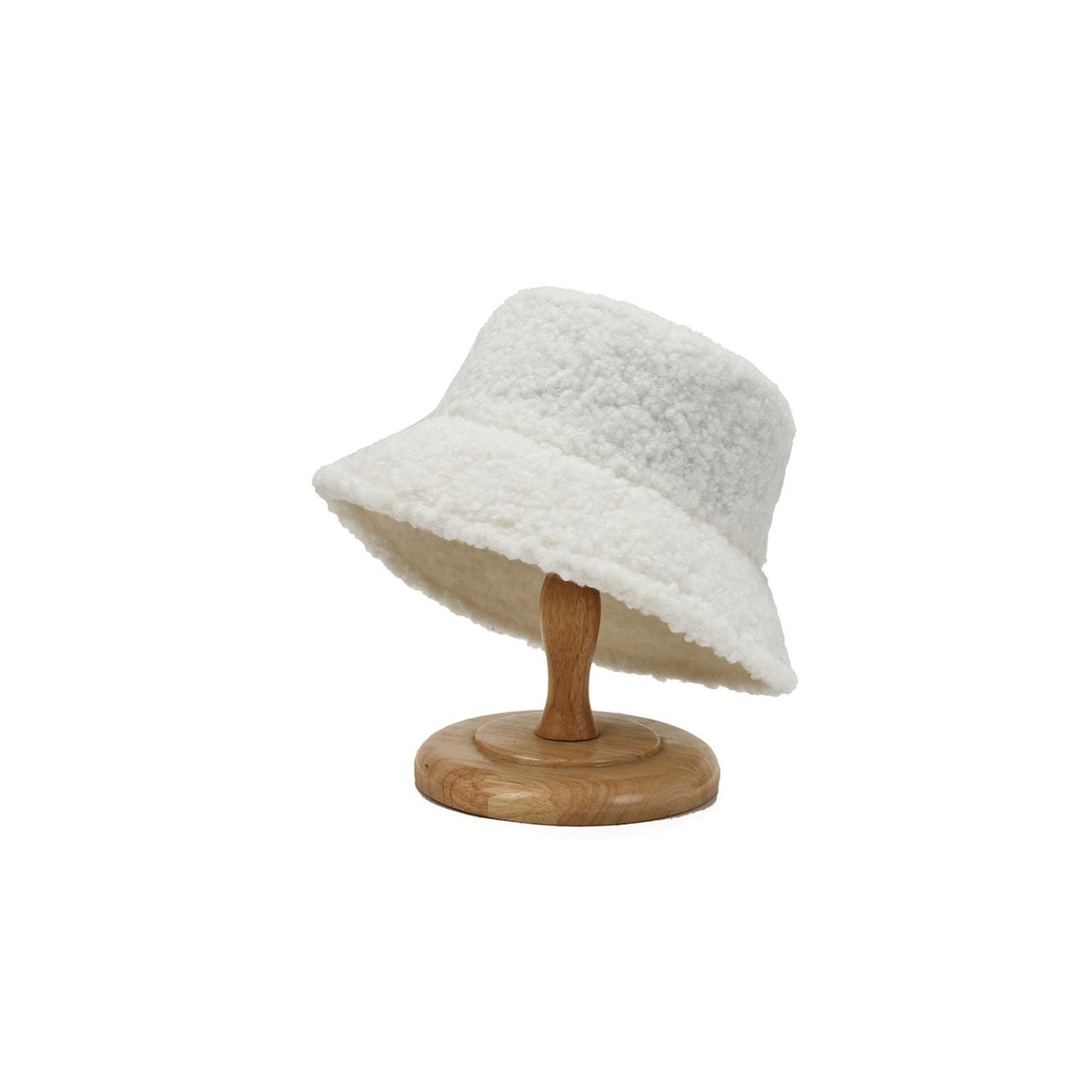 Faux Lamb Wool Bucket Hat For Cold Weather 4