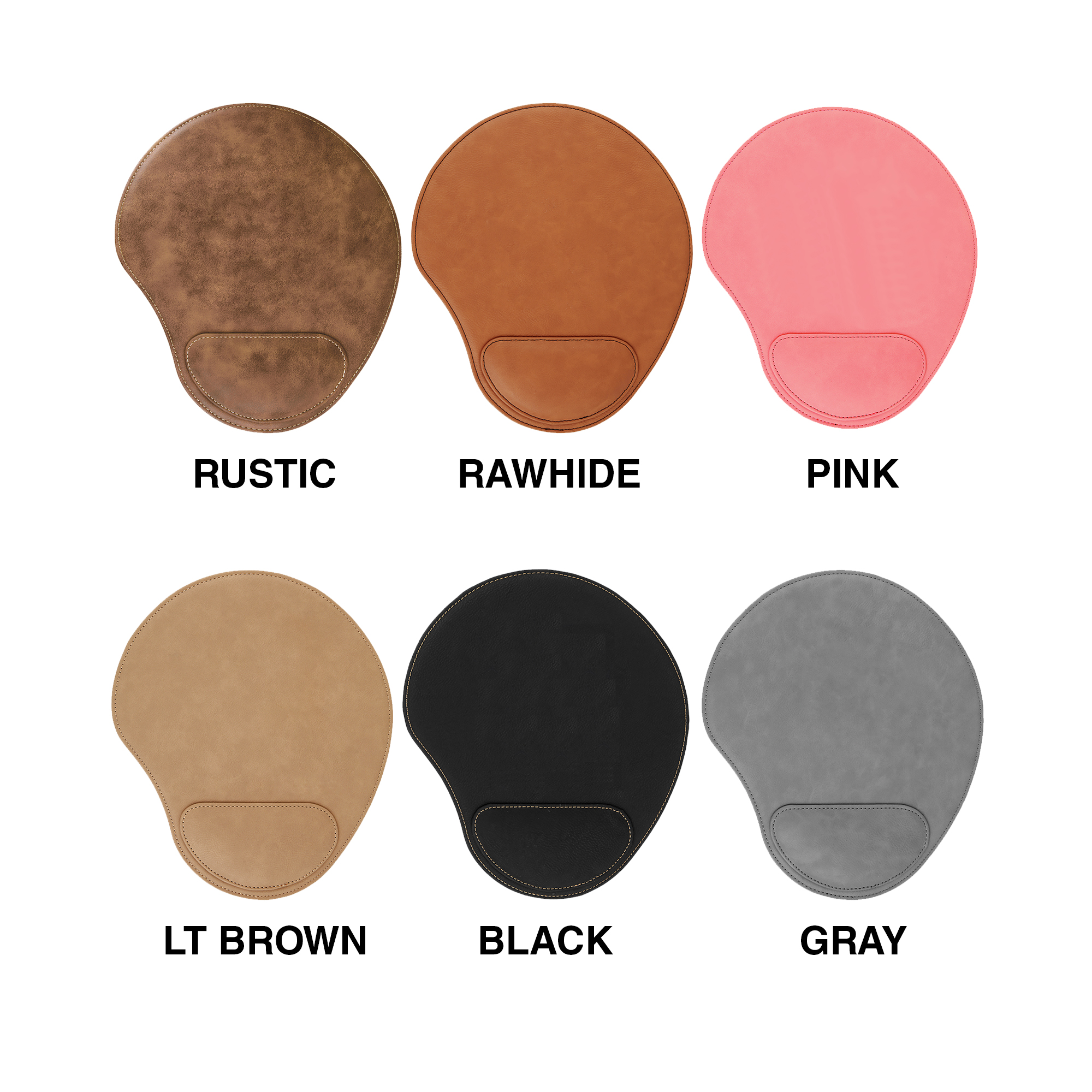 Laser Engraved Leatherette Mouse Pads w/ Wrist Rest 9"x10.25" 1