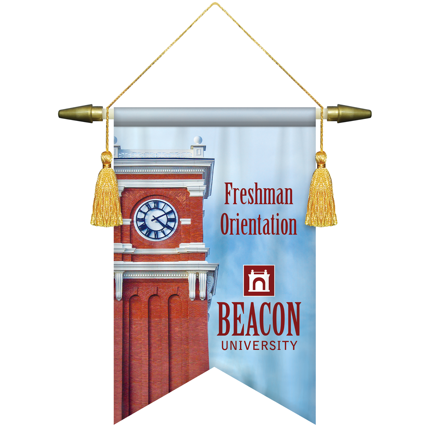 7" x 10" Podium Banner, Angle Cut / No Fringe 2