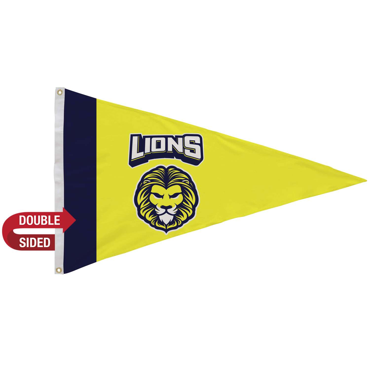 2.5' x 4' Nylon Pennant Flag Double-Sided