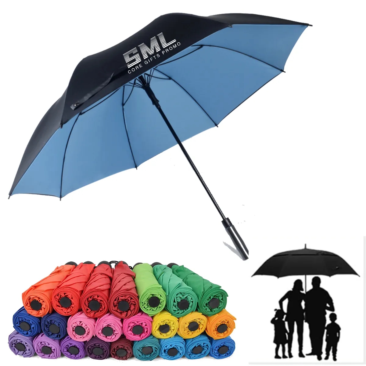 34 Inches Automatic Open Golf Umbrella 1