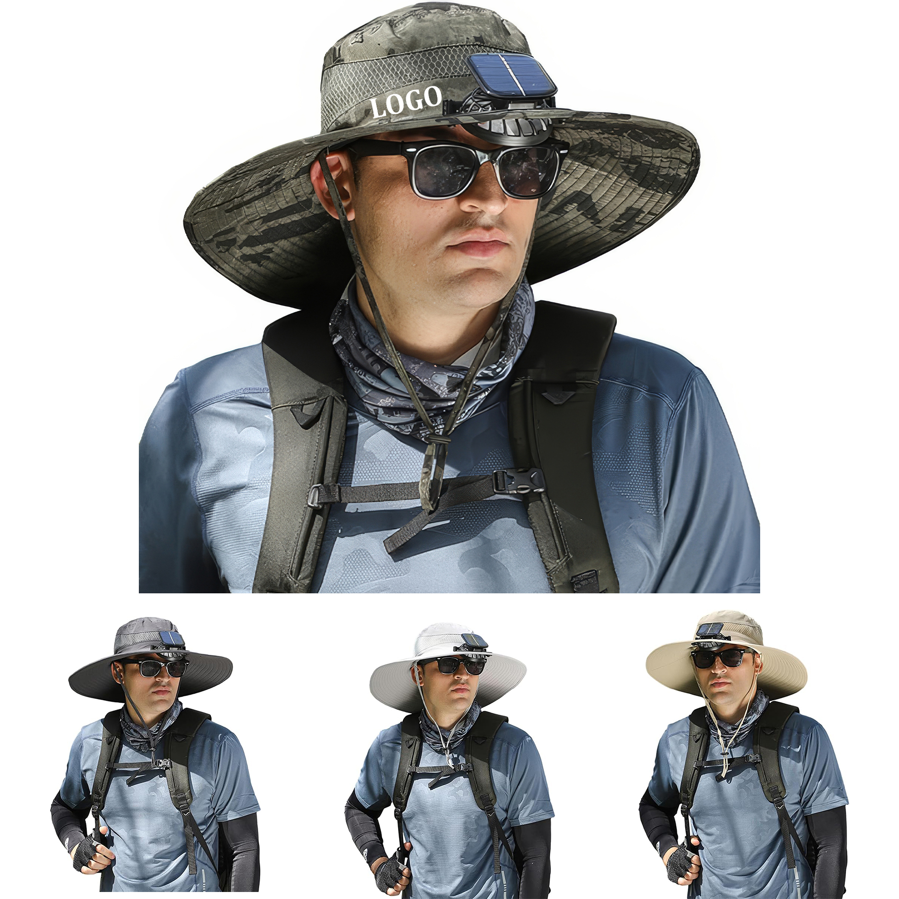 Sun Hat with Solar Fan 3