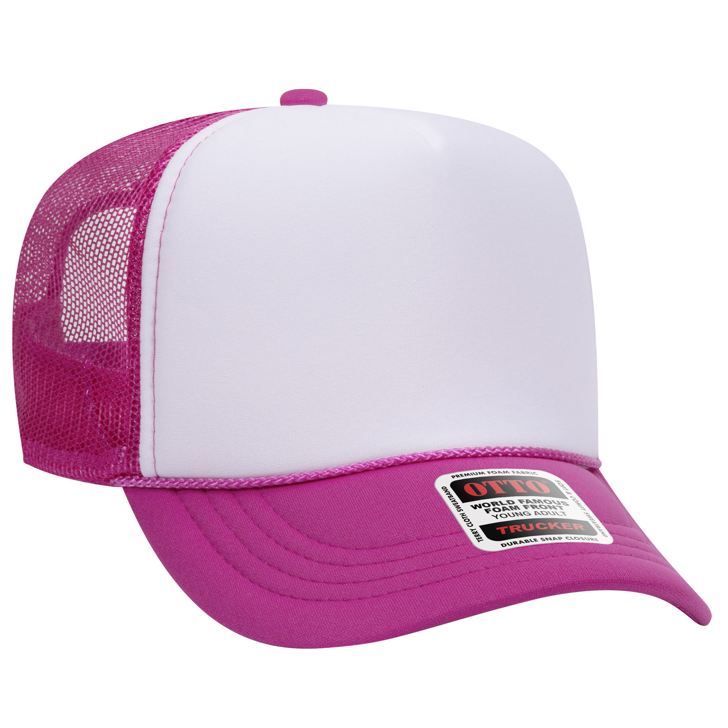 OTTO CAP® 5 Panel High Crown Mesh Back Trucker Hat 39