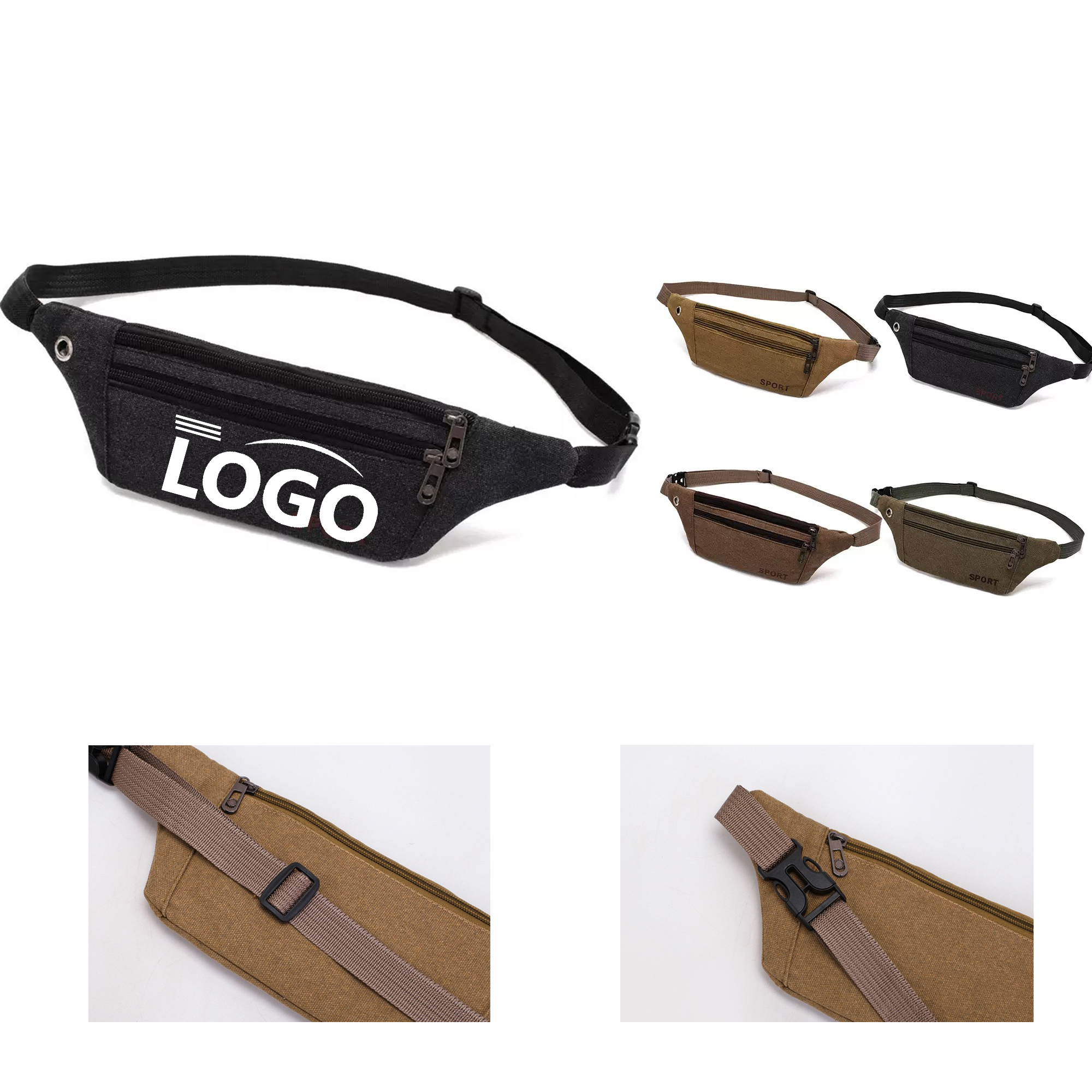 Custom Outdoor Fanny Pack Waist Bag MOQ 10pcs 2