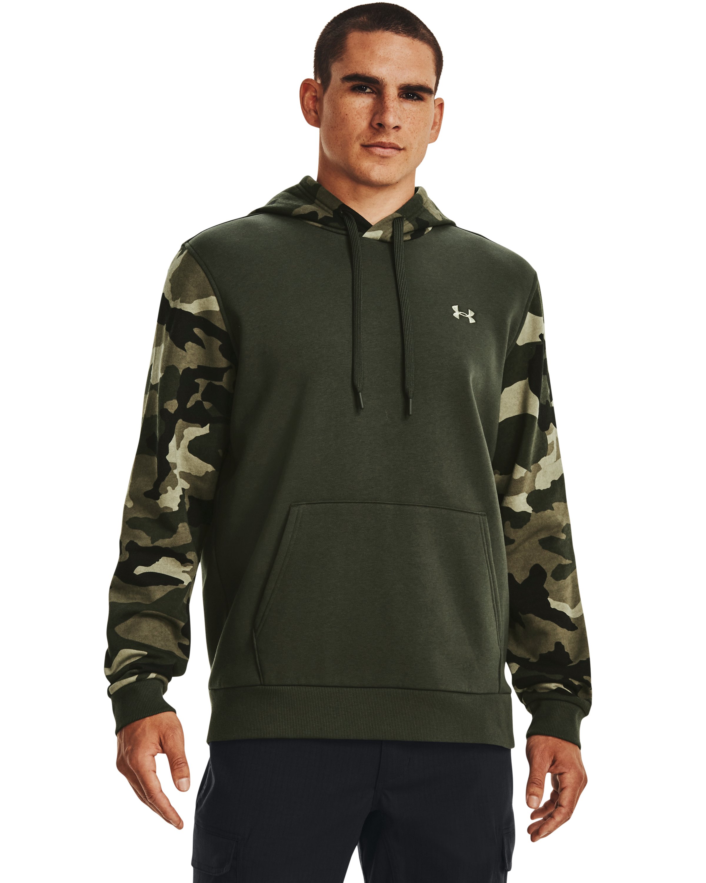 Men's UA Rival Fleece Blocked Hoodie, custom hoodie or sweatshirt with logo imprint 5