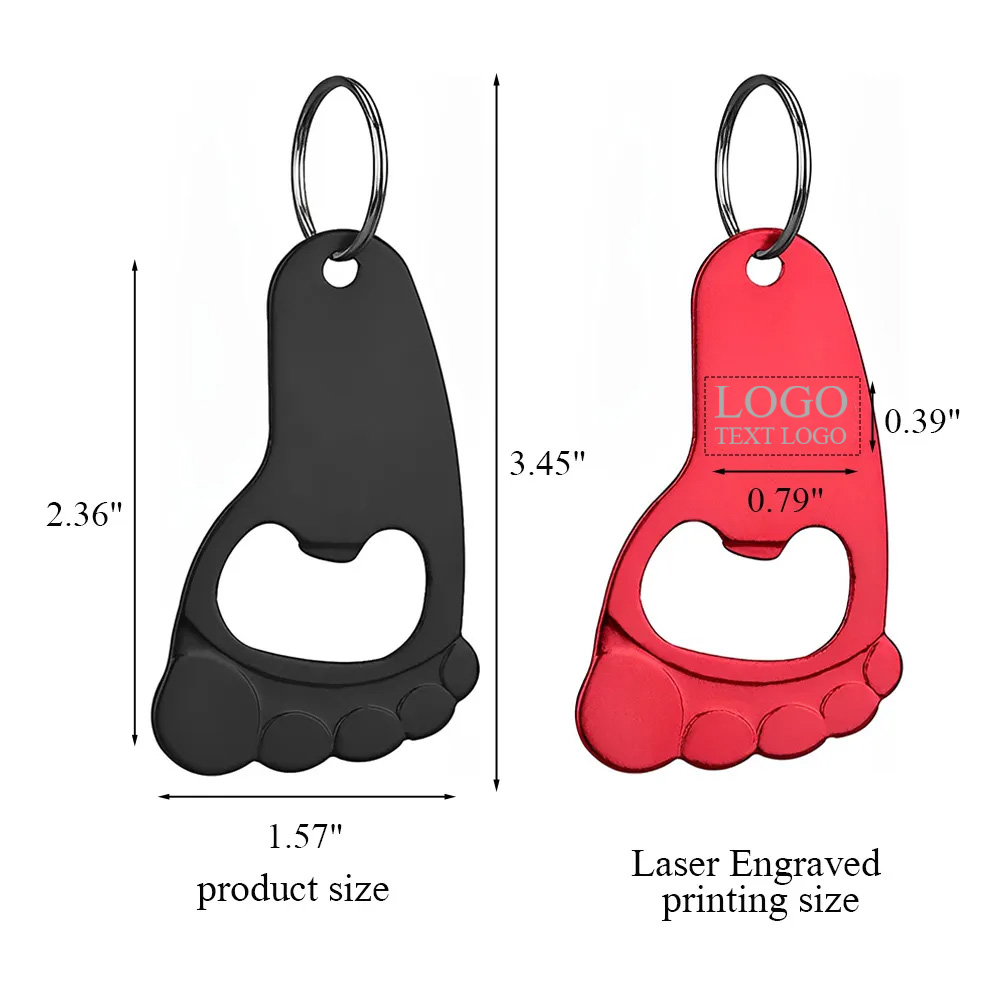 Foot Shaped Bottle Opener Keychain 8