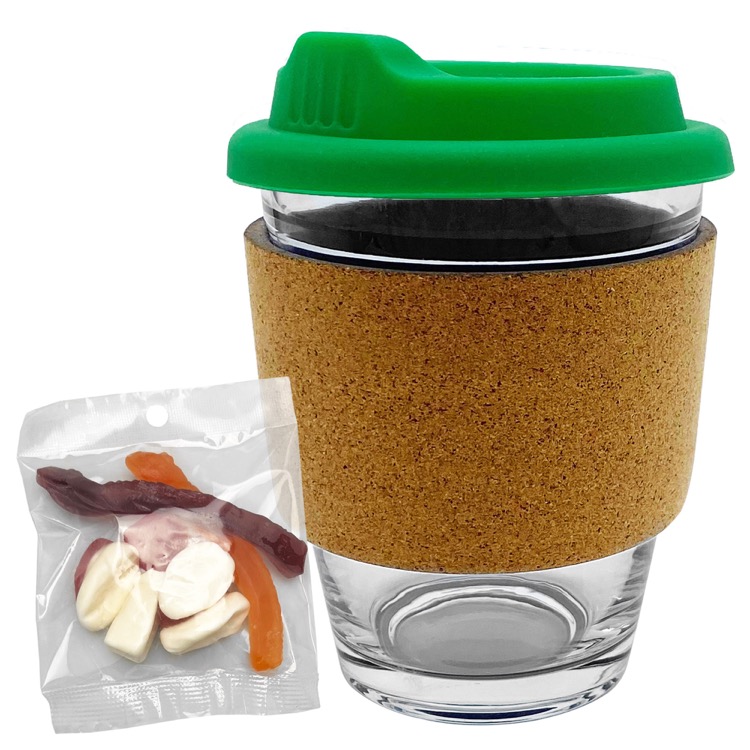 Jelly Party Mix in Cork Band Glass Coffee Cup 17