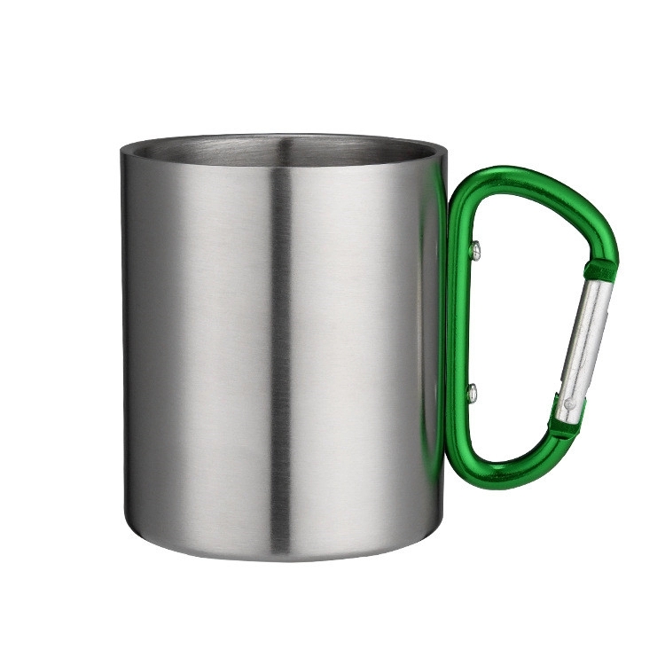 220ml Stainless Steel Mug with Handle and Lid 1
