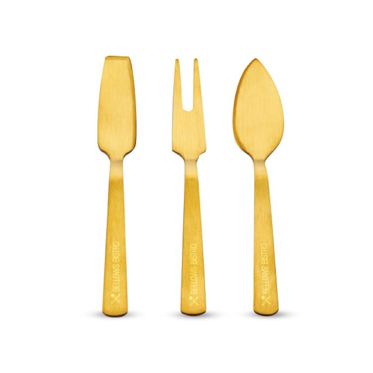 Twine Living® Gold Cheese Knife Set