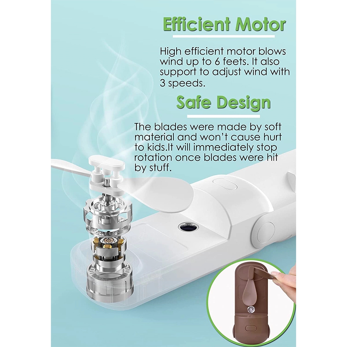 3 In 1Handheld Misting Fan 2