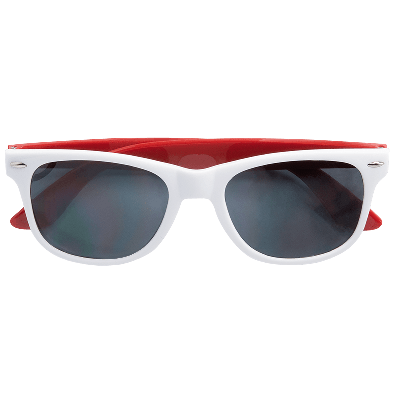 Custom White Frame Plastic Sunglasses 26