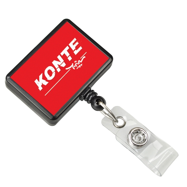 Custom Chrome Rectangular Badge Reel 1