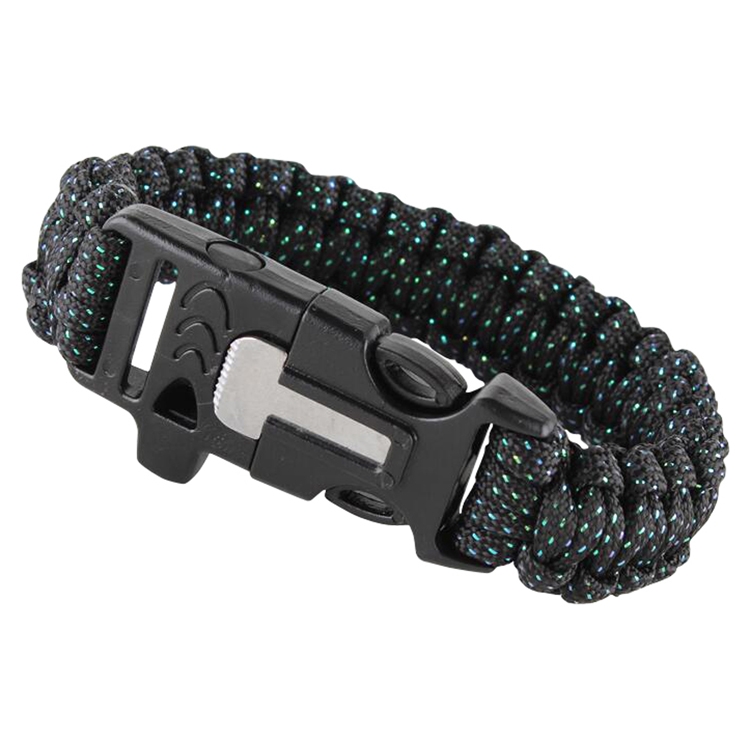 Survival Paracord Bracelet with a Whistle and a Fire Starter 2