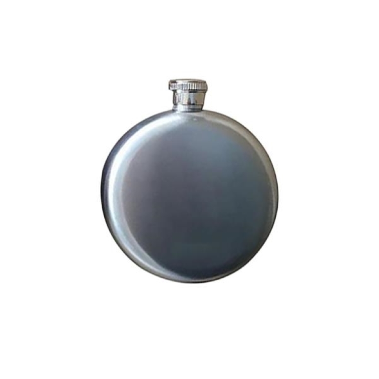 5 Oz Stainless Steel Round Flask, custom water bottle with logo imprint 2