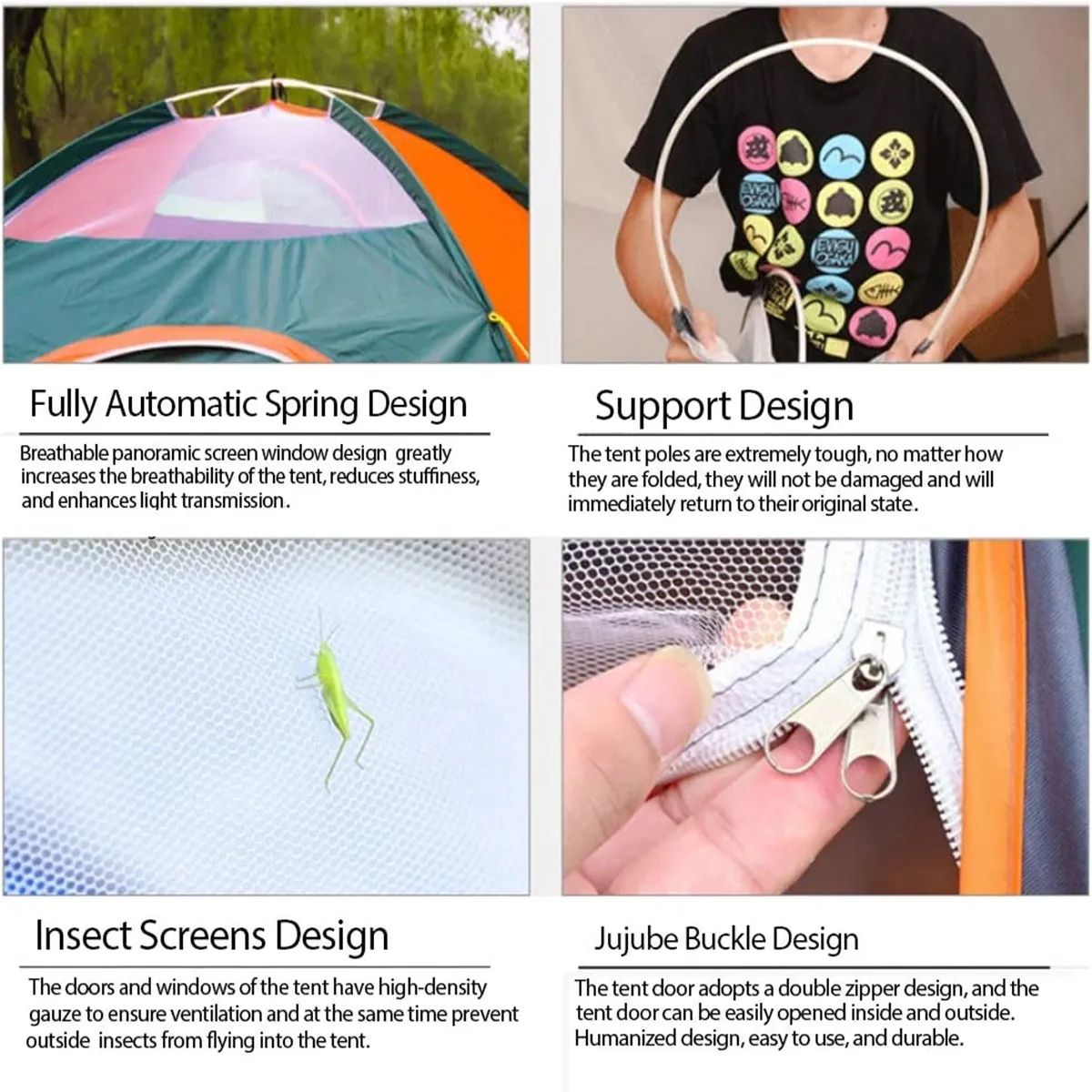 Instant Pop Up Lightweight Camping Tent 6
