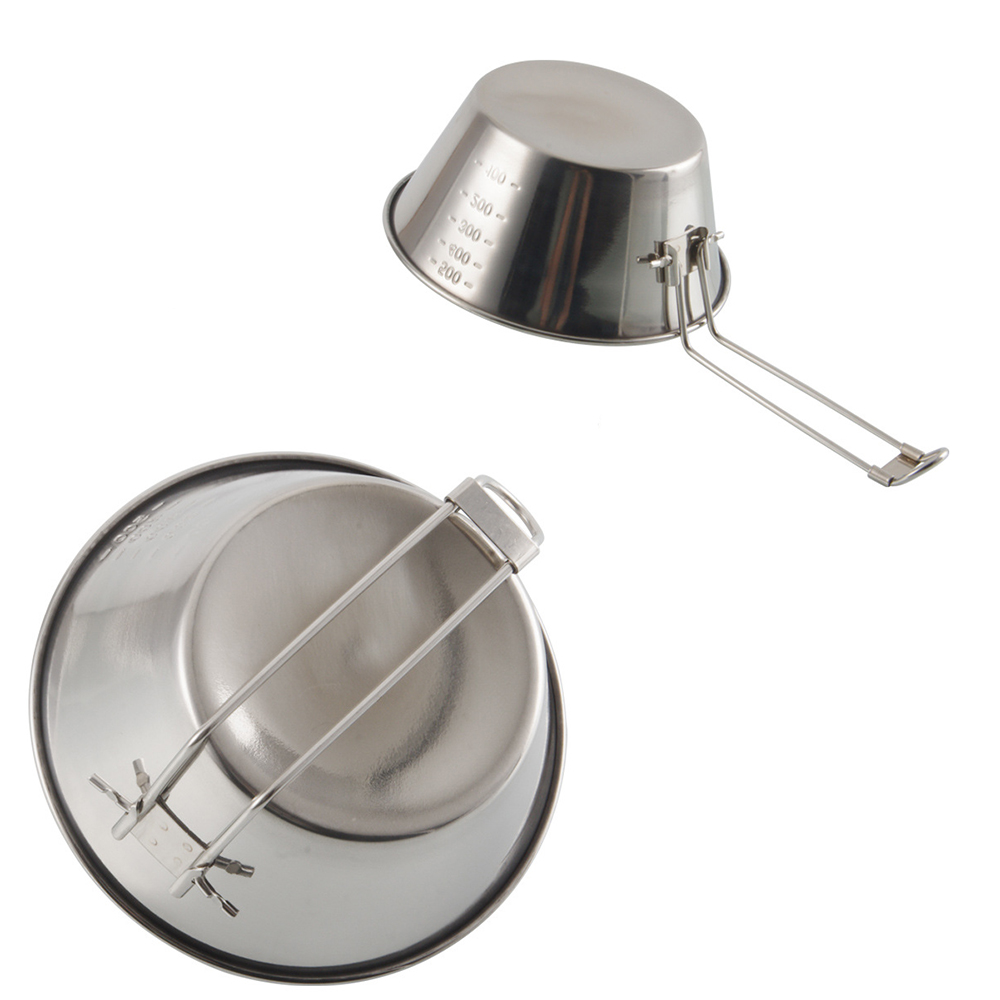 550ML Stainless Steel Camping Foldable Bowl 2
