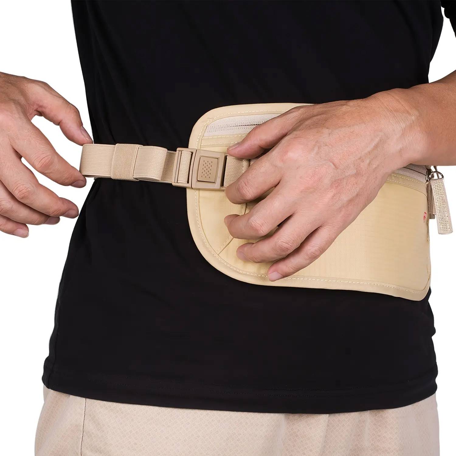 RFID Blocking Anti-Theft Nylon Waist Bag for Travel & Sports 4